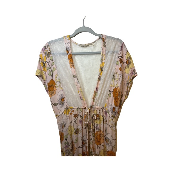 Liberty Love Maxi Floral With Lace Duster Cover Up (Like New) - Picture 2 of 6